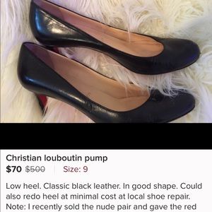 Christian Louboutin black heels